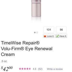 Mary Kay volu-firm eye renewal cream.